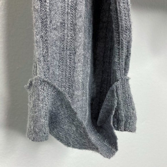 Heather Gray Band of Gypsies Westminster Lightweight Asymmetrical Hem Sweater S - Picture 6 of 12